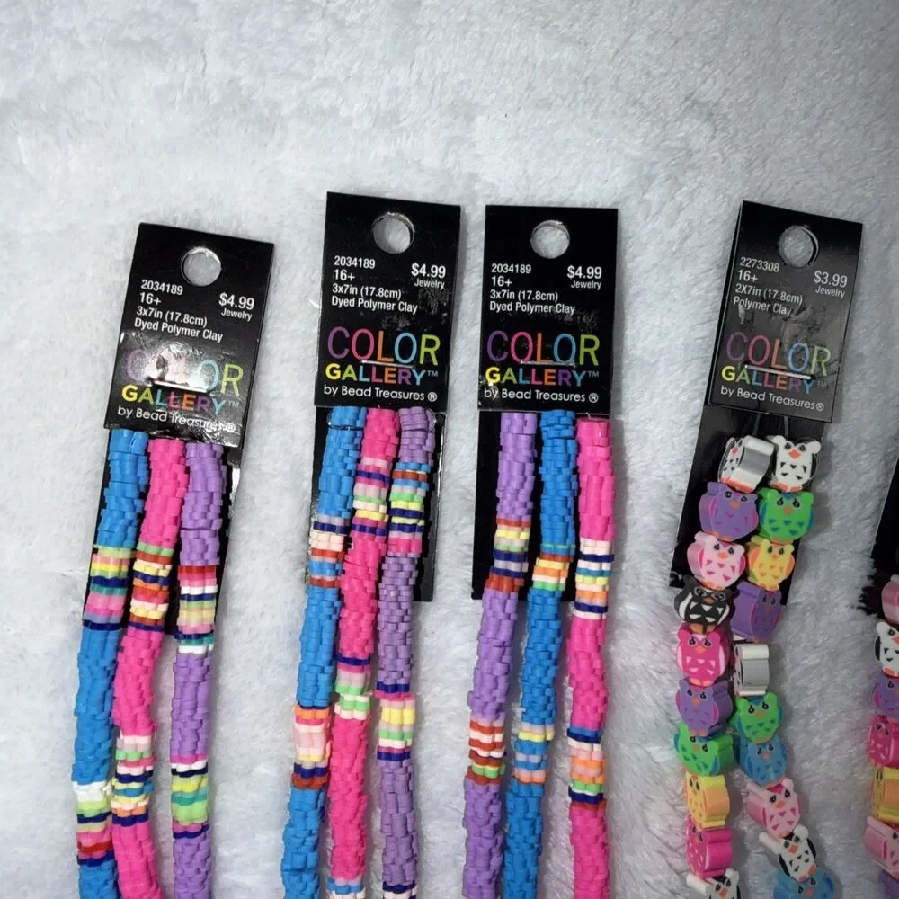 Vinyl Disc Beads 15 full strands of 200+ beads per strand New By Color Gallery